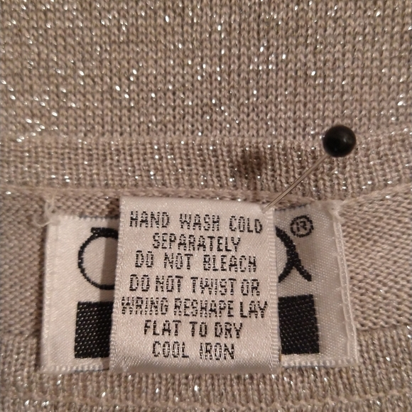 ANNA GRAY SILK BLEND BOAT NECK METALLIC SWEATER - Picture 5 of 5